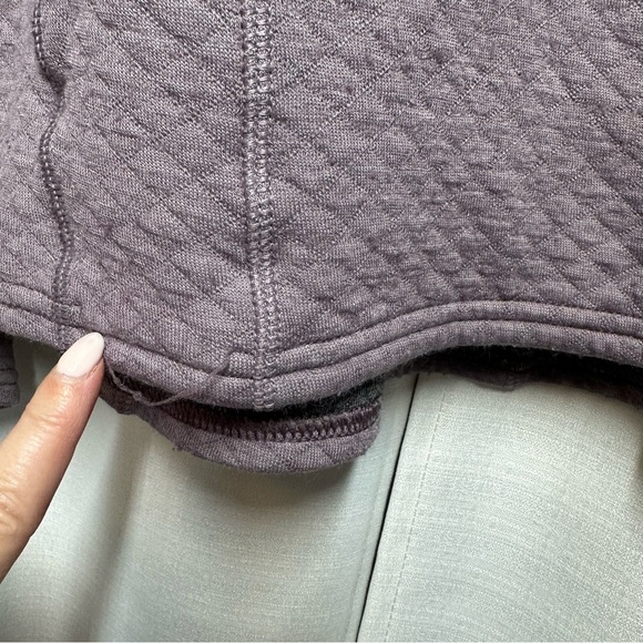 Kuhl Sweatshirt Women's L Top Purple Quilted Funnel Neck Pullover Outdoor Wool - Picture 3 of 13